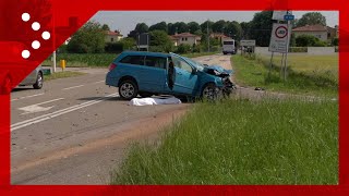 Baldaria VR auto si schianta contro autobus due morti [upl. by Forras]