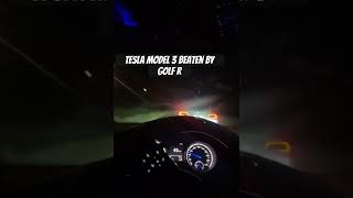 500hp Stage 3 Golf R vs Tesla Model 3 Performance on a quarter mile golfr vwgolf vwgolfr tesla [upl. by Mylo116]