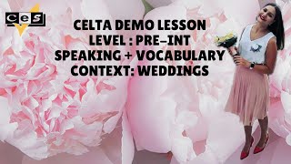 How to teach a speaking lesson  CELTA Online Demo Lesson  PreIntermediate  ESL [upl. by Vernice567]