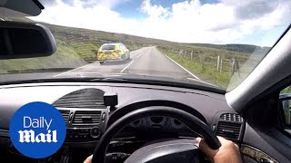 Im not breaking the speed limit Driver overtakes police at 125mph [upl. by Onidranreb]