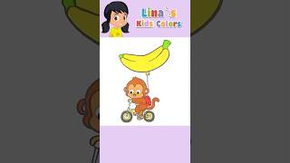 Drawing a monkey  Kids Song 🌈 kidssong nurseryrhymes shorts coloring babysongs [upl. by Ennoved989]