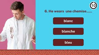 les Adjectifs French adjective quiz for English speaker [upl. by Clercq]