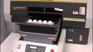 Mimaki golf ball printing UJF3042mov [upl. by Ybrek]