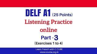 DELF A1 Listening Exam Sample Paper Part 3  DELF A1 French Comprehension Orale Examen Practice [upl. by Jannel]