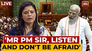 Mahua Moitra Speech LIVE TMC MP Mahua Moitra Fierce Attack Against Modi Govt In Pariament Live [upl. by Tawsha]