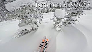 DEEP POWDER SKIING WITH THE BLACK CROWS NOCTA 121 [upl. by Boeke736]