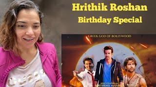 Hrithik Roshan Birthday Special Mashup 2022  Abhijith Creations  Reaction [upl. by Alokin]