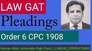 Order 6 CPC 1908 pleadings [upl. by Candida925]