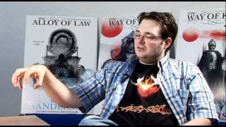 Brandon Sanderson talks about Alloy of Law and the Mistborn series part 2 [upl. by Eevets]