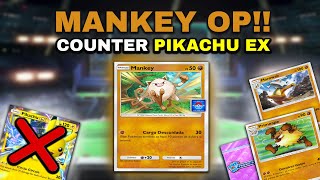 DECK del NUEVO MANKEY Promo A1 ¡El MEJOR COUNTER de Pikachu EX⚡️¡El mono está OP 🐵 [upl. by Kain431]