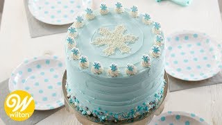 Elegant Winter Wonderland Snowflake Cake  Wilton [upl. by Irb]