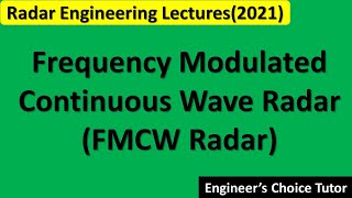 FMCW Radar [upl. by Ronn]