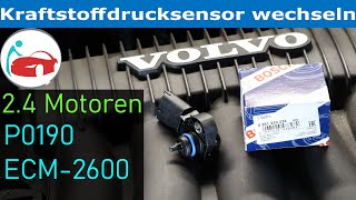 P0190 oder ECM2600 Kraftstoffdrucksensor ersetzen bei Volvo 2424i C30C70S40V50S60V70S80 [upl. by Larrie]