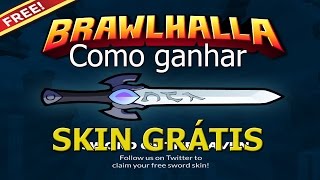 Como ganhar skin de graça no Brawlhalla  Tutorial [upl. by Yeliah]