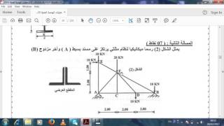 حساب الانظمة المثلثية بإستعمال برنامج MDSolids [upl. by Serrell]