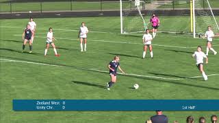 Hudsonville Unity Christian vs Zeeland West Girls Soccer 2023 [upl. by Bevin154]