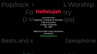 Hallelujah Leonard Cohen Poprock Christian amp Worship Folk amp CountryBeats and sheet music Alto Sax [upl. by Ahsinaj]