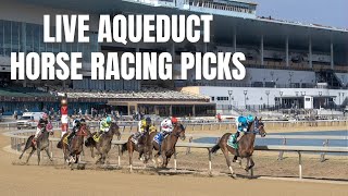 Live Aqueduct Horse Racing Picks [upl. by Vharat]