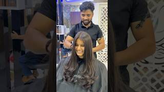 Long layer haircut by vishnusinghhairartist saloon salon haircutting hair haircut shortfeed [upl. by Alletneuq]