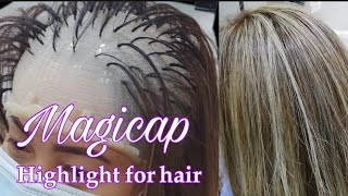 HOW TO HIGHLIGHTS HAIR CAP HIGHLIGHTS BICOLANANG SUTIL [upl. by Enilorak]