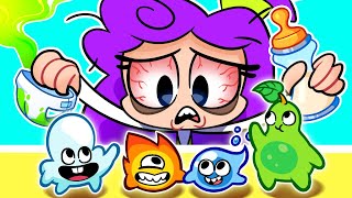 Water Elemental 💧🌨️💧 Funny English for Kids animation kids hacks family [upl. by Origra160]