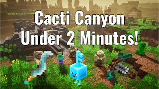 MINECRAFT DUNGEONS CACTI CANYON IN UNDER 2 MINUTES 156133 WR [upl. by Deehsar]