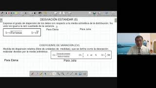 VARIANZADESVIACION ESTANDARCOEFICIENTE VARIACION MEDIDAS DISPERSION  INTERPRETACION [upl. by Yrellam]