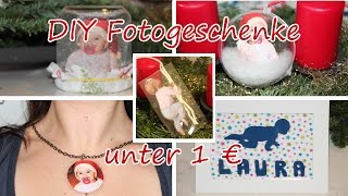 5 Fotogeschenke unter 1 € selber machen WEIHNACHTEN diy photo gift TäglichMama [upl. by Prentiss]