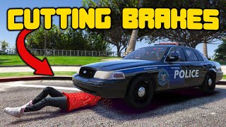 Cutting Cops Brakes In GTA 5 RP [upl. by Oly]