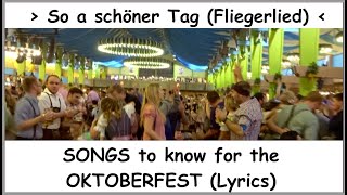 OKTOBERFEST LYRICS Songs you should know before going to the Oktoberfest So Ein Schöner Tag [upl. by Ardnaik]