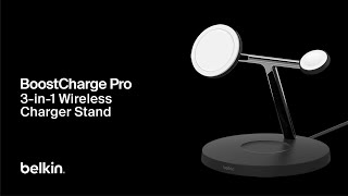 Belkins MagSafe 2in1 Wireless Charging Stand Unboxing [upl. by Tutto256]