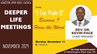 KOBC II Deeper Life Meetings II Day 2 II Rev Dr Kevin Page II November 11 2024 [upl. by Adnale830]