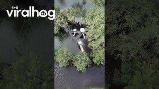 Drone Footage of Hurricane Milton Aftermath  ViralHog [upl. by Jegar]