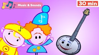 The Notekins  Learn Musical Instruments for Kids  Early Learning Videos with Music for Babies [upl. by Oiramel]