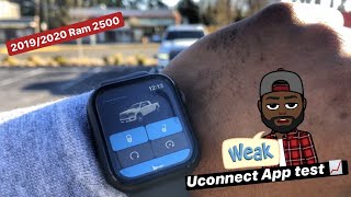 Does the Uconnect app work 2019 Ram 2500 Cold Start Exhaust Brake Apple Watch  iPhone in 4K [upl. by Shawna815]