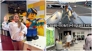 24 HR TRAVELING TO GREECE  VLOG1873 [upl. by Jolie326]