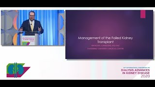 How to take care of transplant patients returning to dialysis presented by Anthony Langone MD [upl. by Petes]