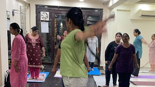 yoga for back fat reduction live yogaShree Aadinath yoga Sansthan is live [upl. by Gwynne]