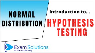 Introduction to Hypothesis testing for Normal distribution  ExamSolutions [upl. by Sherborn997]