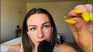 ASMR Doing Your Eyebrows Roleplay 🧖‍♀️  Mouth Sounds Personal Attention [upl. by Luhey]