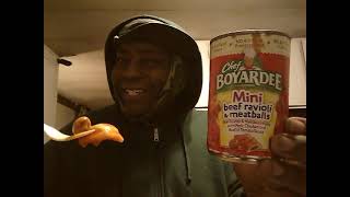 chef boyardee mini beef ravioli amp meatballs review first impression [upl. by Ahsiemac]