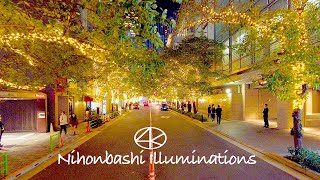 4K 東京 日本橋イルミネーション2021 JapanTokyo Nihonbashi Illuminations Christmas Lights [upl. by Eralcyram]