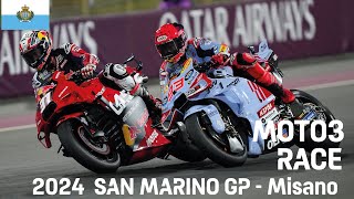 🏍️ MOTO3 RACE Results  2024 San Marino Grand Prix  Misano Circuit 🏁 Alonso Rueda  SanMarinoGP [upl. by Eeresid]