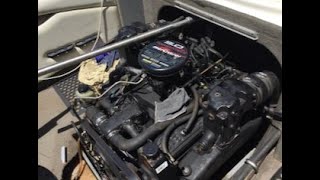 Mercruiser V8 Remove Motor Fix Oil Leak [upl. by Yrocej]