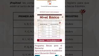 Hoy inicia el registro a la BECA para el BIENESTAR por Aprovechamiento Académico becasbienestar [upl. by Lav]