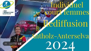 BIATHLON 2024 INDIVIDUEL COURT FEMMES ANTHOLZANTERSELVA 2024 [upl. by Valle]