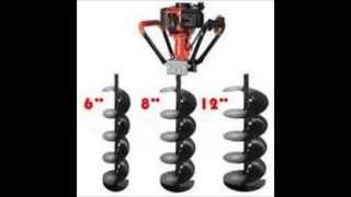 XtremepowerUS VType 55CC 2 Stroke Gas Post Hole Digger W Bit [upl. by Ambrosane888]