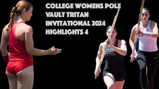 womens college pole vault Triton invitational 2024 highlights 4 [upl. by Livvie90]