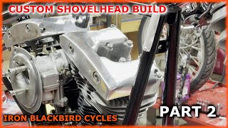 Custom Shovelhead Build Part 2  Crafting the Ultimate Ride [upl. by Sobmalarah145]