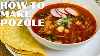 How to Make Red Pozole  Easy Pozole Recipe  Pozole Rojo  Pork Red Pozole  Soup [upl. by Aicilas305]